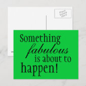 Inspirerend iets Fabuls briefkaart (Voorkant / Achterkant)