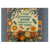 Inspirerend Iets goeds Quote Bloemrijk Sinaasappel Snijplank (Voorkant)