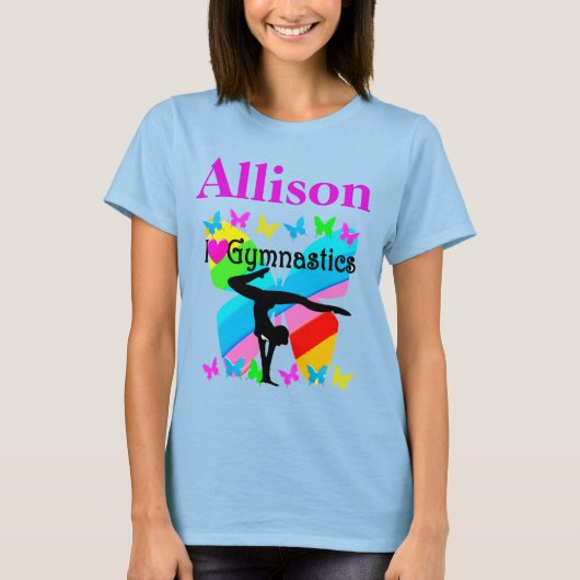 INSPIREREND IK HOU VAN GYMNASTIEK GEPERSONALISEERD T-SHIRT (Voorkant)