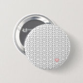 Inspirerend ik hou van je notitie ronde button 5,7 cm (Voorkant /achterkant)