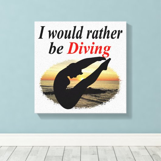 INSPIREREND IK ZOU LIEVER DUIKEN ONTWERP CANVAS AFDRUK (Insitu (Houten vloer))