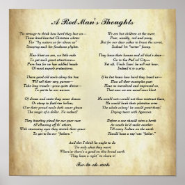 Inspirerend Indiaans Indiaas Poem Poster