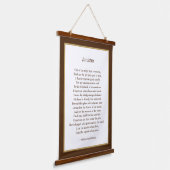 Inspirerend Invictus Poem Hangend Wandkleed (Gebogen)