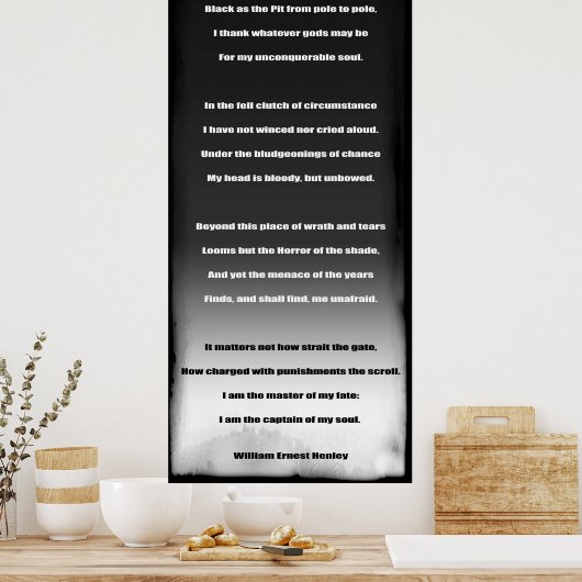 INSPIREREND INVICTUS POEM POSTER (Keuken)