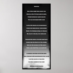 INSPIREREND INVICTUS POEM POSTER