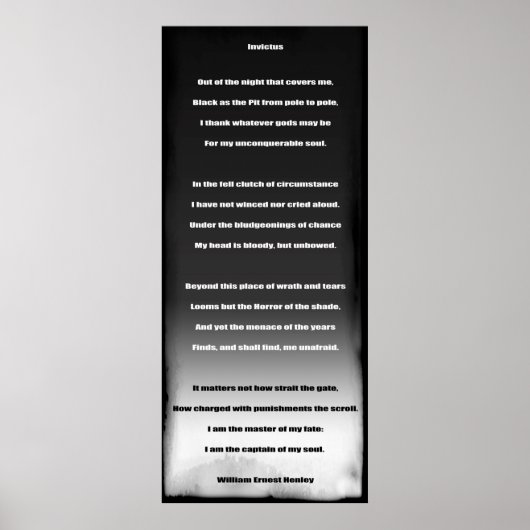 INSPIREREND INVICTUS POEM POSTER (Voorkant)