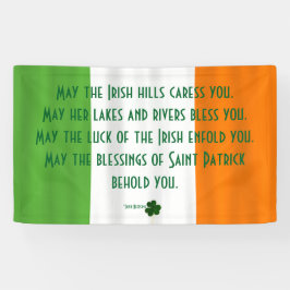 Inspirerend Irish Blessing Flag Shamrock Patrick Spandoek