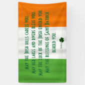 Inspirerend Irish Blessing Flag Shamrock Patrick Spandoek (Verticaal)