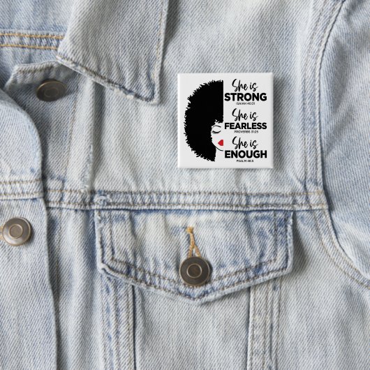 Inspirerend is ze vierkant Button (In situ)