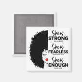 Inspirerend is ze vierkant magneet (Voorkant / Achterkant)