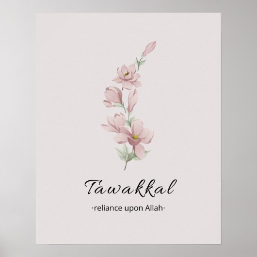 Inspirerend islamitische muurkunst | Tawakkal Poster (Voorkant)