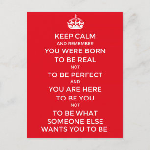 Inspirerend: Je bent geboren om jezelf te zijn, Briefkaart