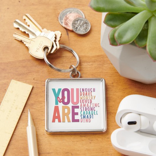 Inspirerend Je Bent Genoeg Sleutelhanger (Bureau)