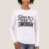 Inspirerend Je Bent Goed Genoeg Tri-Blend Shirt (Voorkant volledig)