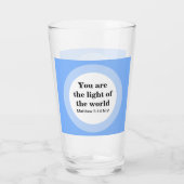 Inspirerend Je bent het licht van de Wereld Blauw Glas (Achterkant)