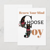 Inspirerend Je geest vernieuwen Kies Joy Briefkaart (Voorkant / Achterkant)