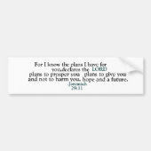 Inspirerend Jeremia 29:11 Bumpersticker (Voorkant)