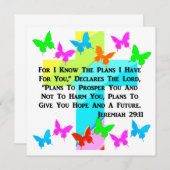 INSPIREREND JEREMIAH 29:11 CHRISTELIJK KAART (Voorkant / Achterkant)