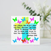 INSPIREREND JEREMIAH 29:11 CHRISTELIJK KAART (Staand voorkant)