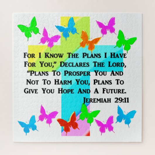 INSPIREREND JEREMIAH 29:11 CHRISTELIJK LEGPUZZEL (Verticaal)