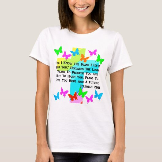 INSPIREREND JEREMIAH 29:11 CHRISTELIJK T-SHIRT (Voorkant)