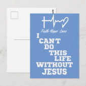 Inspirerend Jesus Quote met Hartslag Christelijk Briefkaart (Voorkant / Achterkant)