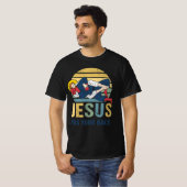 Inspirerend Jezus heeft je rug Jiu Jitsu Retro T-shirt (Voorkant volledig)
