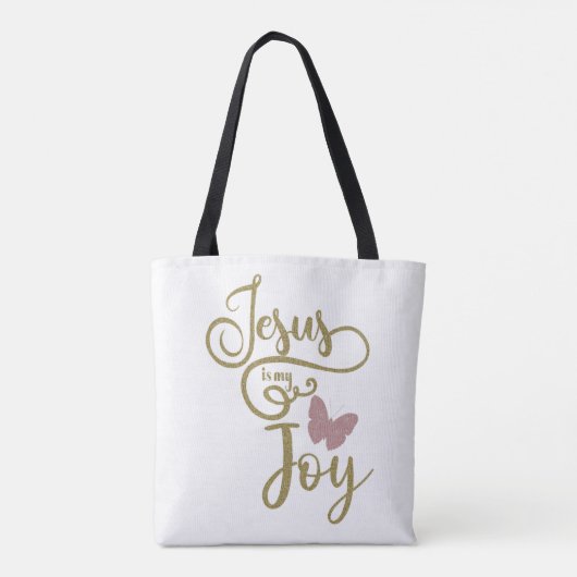 Inspirerend Jezus is mijn blijdschap Christelijk Tote Bag (Achterkant)