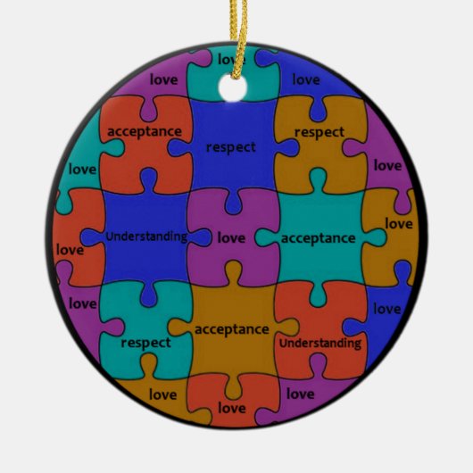 INSPIREREND JIGSAW PUZZLE QUOTE KERAMISCH ORNAMENT (Voorkant)