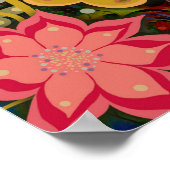 Inspirerend Joy Floral  reis groen Poster (Hoek)