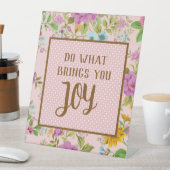 Inspirerend Joy Quote Reclamebord Met Voetstuk (Insitu)