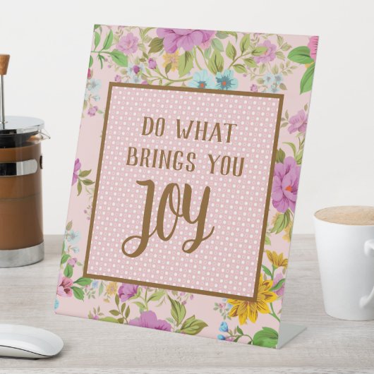 Inspirerend Joy Quote Reclamebord Met Voetstuk (Insitu)