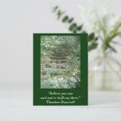 Inspirerend kaart. Citaat van Roosevelt Briefkaart (Staand voorkant)