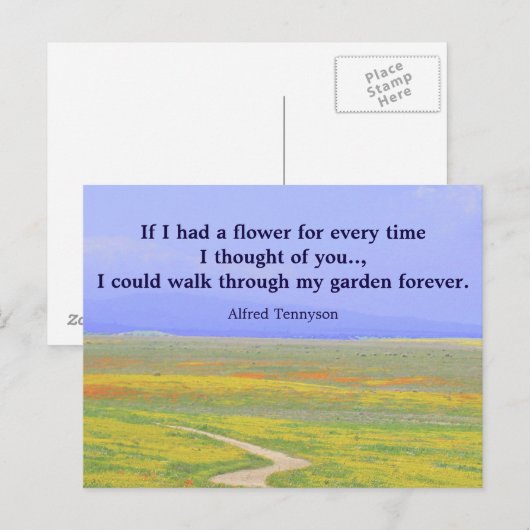 Inspirerend kaart Denken aan jou 1 (Voorkant / Achterkant)