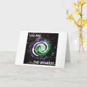 Inspirerend Kaart - Jij bent het universum (Gele Bloem)
