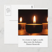 Inspirerend kaart: licht in het donker briefkaart (Voorkant / Achterkant)