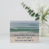 Inspirerend kaart: Liefde is als de wind Briefkaart (Staand voorkant)