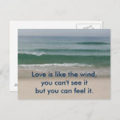 Inspirerend kaart: Liefde is als de wind Briefkaart (Voorkant / Achterkant)
