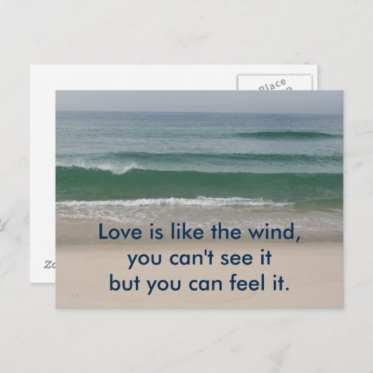 Inspirerend kaart: Liefde is als de wind Briefkaart (Voorkant / Achterkant)