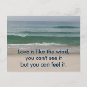 Inspirerend kaart: Liefde is als de wind Briefkaart (Voorkant)