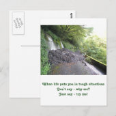 Inspirerend kaart: moeilijke situaties briefkaart (Voorkant / Achterkant)