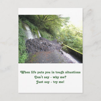Inspirerend kaart: moeilijke situaties briefkaart