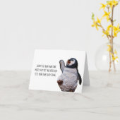 Inspirerend Kaart - Penguin Haiku (Gele Bloem)