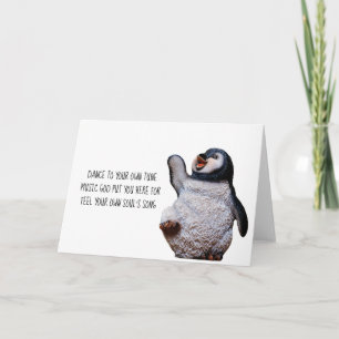 Inspirerend kaart - Penguin Haiku