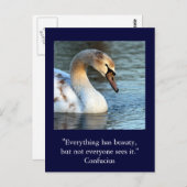 Inspirerend kaart Quote Confucius Beauty 1 (Voorkant / Achterkant)