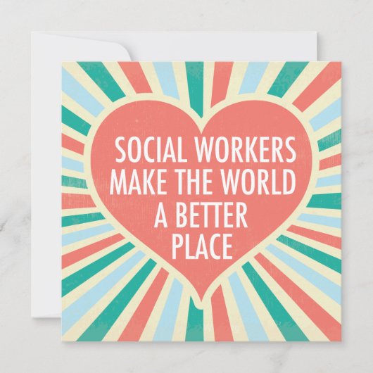 Inspirerend Kaart van de sociale werker (Voorkant)