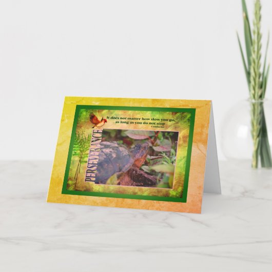 Inspirerend Kaart van het Citaat van de Perseveran (Voorkant)