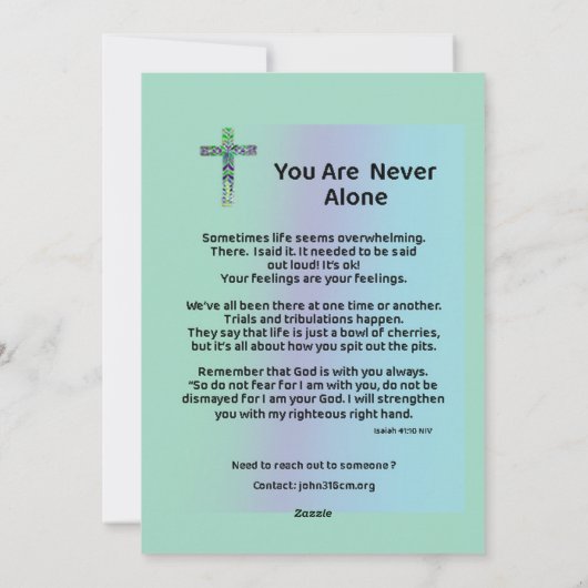 Inspirerend Kaart van hoop (Achterkant)