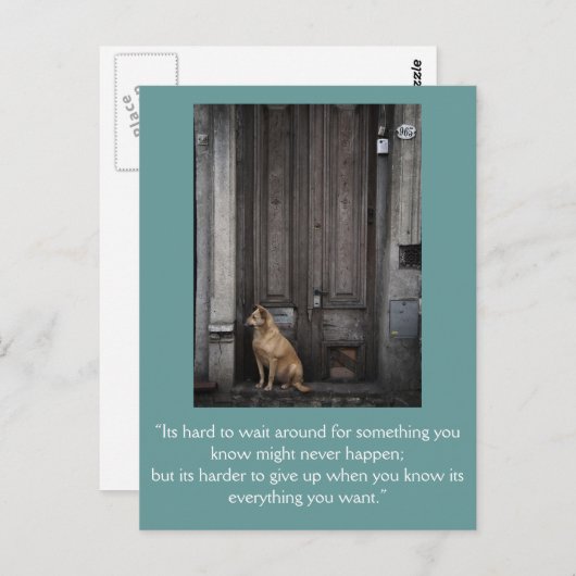 Inspirerend kaart: Wachten 1 Briefkaart (Voorkant / Achterkant)