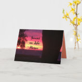 Inspirerend kaart Zonsondergang op Lake Huron (Gele Bloem)